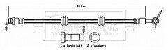 Borg & Beck - BRAKE HOSE - BBH8736 - Fits: RANGE ROVER IV L405 2012>