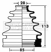 First Line - CV JOINT BOOT KIT - FCB2873 - Fits: Toyota Land Cruiser Colorado