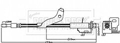 Borg & Beck - BRAKE HOSE - BBH7972 - Fits: Chev.Captiva,GM Antara 06-