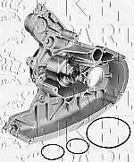 Key Parts - WATER PUMP W/GASKET - KCP2088 - Fits: Fiat Ducato 2.3JTD