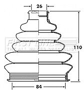 First Line - CV JOINT BOOT KIT - FCB6071 - Fits: Citroen, Fiat, Peugeot