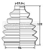 First Line - CV JOINT BOOT KIT - FCB6248 - Fits: BMW X5