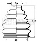 First Line - CV JOINT BOOT KIT - FCB2360 - Fits: Citroen, Peugeot - Outer