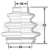 First Line - CV JOINT BOOT KIT - FCB6226 - Fits: BMW 1/3 Series