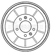 Borg & Beck - BRAKE DRUM - BBR7203 - Fits: Citroen Dispatch 1.6D 02/07-