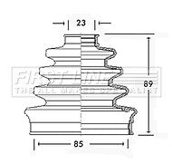 First Line - CV JOINT BOOT KIT - FCB2286 - Fits: Ford - Outer