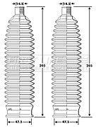 First Line - STEERING GAITER KIT - FSG3428 - Fits: VAG A1,A2, Ibiza IV