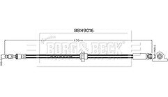 Borg & Beck - BRAKE HOSE - BBH9016 - Fits: Z4 Roadster,Supra (2019-)