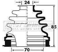 First Line - CV JOINT BOOT KIT - FCB2881 - Fits: Audi, Seat, VW