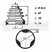 First Line - CV JOINT BOOT KIT - FCB6430 - Fits: Grand Vitara 2008-