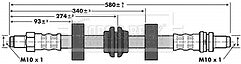 Borg & Beck - BRAKE HOSE - BBH6597 - Fits: Ford Mondeo 96 on