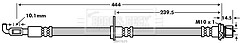 Borg & Beck - BRAKE HOSE - BBH7620 - Fits: Lexus RX 03-06