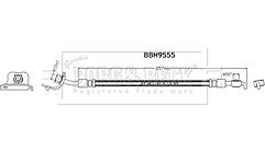 Borg & Beck - BRAKE HOSE - BBH8955 - Fits: i10 (2013-) BA,IA various
