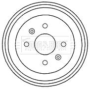 Borg & Beck - BRAKE DRUM - BBR7213 - Fits: Chevrolet Kalos 10/02-12/08