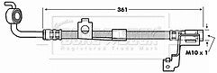Borg & Beck - BRAKE HOSE - BBH6973 - Fits: Ford Escort 95-99