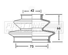 First Line - CV JOINT BOOT KIT - FCB2425 - Fits: Citroen - Inner