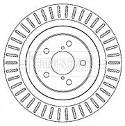 Borg & Beck - BRAKE DISC PAIR - BBD4475 - Fits: Subaru Impreza WRX2.0Turbo 00-