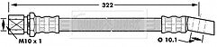 Borg & Beck - BRAKE HOSE - BBH7027 - Fits: Jaguar XK8 96-02