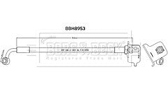 Borg & Beck - BRAKE HOSE - BBH8953 - Fits: i10 (2013-) BA,IA various