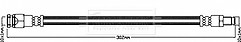 Borg & Beck - BRAKE HOSE - BBH8196 - Fits: Mit Outlander II 2.2D 06-12
