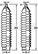 First Line - STEERING GAITER KIT - FSG3287 - Fits: Chevrolet Kalos