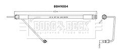 Borg & Beck - BRAKE HOSE - BBH9004 - Fits: E-Tron, E-Tron Sport Back 2018-