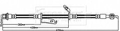 Borg & Beck - BRAKE HOSE - BBH7946 - Fits: Toyota Auris,Corolla,Verso