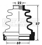 First Line - CV JOINT BOOT KIT - FCB2863 - Fits: Toyota Avensis