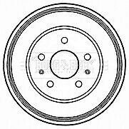 Borg & Beck - BRAKE DRUM - BBR7212 - Fits: Ford Focus II 01/05-
