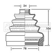 First Line - CV JOINT BOOT KIT - FCB2740 - Fits: Ford - Inner