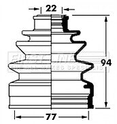 First Line - CV JOINT BOOT KIT - FCB6046 - Fits: Suzuki Grand Vitara