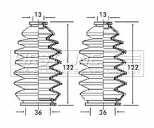 First Line - STEERING GAITER KIT - FSG3142 - Fits: Bedford, Suzuki, Vauxhall
