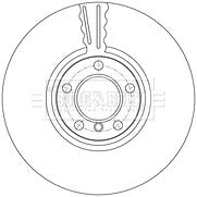 Borg & Beck - BRAKE DISC SINGLE - BBD7001S - Fits: 5 Series (E60) 530i,540i,545i, 550i  09/03-12/09