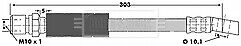 Borg & Beck - BRAKE HOSE - BBH6353 - Fits: GM Corsa,Nova 85-93