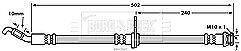 Borg & Beck - BRAKE HOSE - BBH7865 - Fits: GM Agila,Suz Splash,Swift