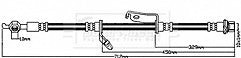 Borg & Beck - BRAKE HOSE - BBH8316 - Fits: TOYOTA RAV 4 12/13-