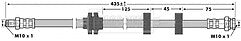 Borg & Beck - BRAKE HOSE - BBH6955 - Fits: Alfa Spider,Fiat Bravo,Stilo