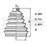 First Line - CV JOINT BOOT KIT - FCB6375 - Fits: Renault Kangoo