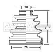 First Line - CV JOINT BOOT KIT - FCB2586 - Fits: Honda, Rover - Inner