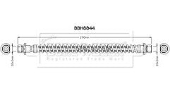 Borg & Beck - BRAKE HOSE - BBH8844 - Fits: Range Rover II P38A 1994-2002