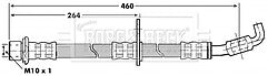 Borg & Beck - BRAKE HOSE - BBH7264 - Fits: Toyota Previa 00-03