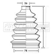 First Line - CV JOINT BOOT KIT - FCB2337 - Fits: Vauxhall, Opel - Outer