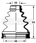 First Line - CV JOINT BOOT KIT - FCB2805 - Fits: Vauxhall Corsa II 1.0 - Inner