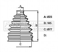 First Line - CV JOINT BOOT KIT - FCB6168 - Fits: Kia Pro Cee'd