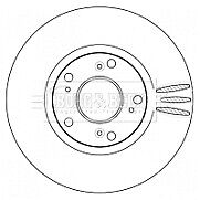Borg & Beck - BRAKE DISC PAIR - BBD4538 - Fits: Honda Accord  VIII 2.0  03-