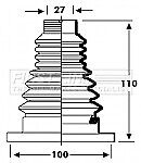 First Line - CV JOINT BOOT KIT - FCB2804 - Fits: Skoda Fabia - Inner