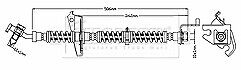 Borg & Beck - BRAKE HOSE - BBH6803 - Fits: Land Rover Discovery 99-