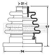 First Line - CV JOINT BOOT KIT - FCB6295 - Fits: Skoda Superb