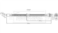 Borg & Beck - BRAKE HOSE - BBH7768 - Fits: Fiat Sedici,Suz SX4,Splash