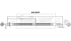 Borg & Beck - BRAKE HOSE - BBH8987 - Fits: Corolla (2018-) E21 various